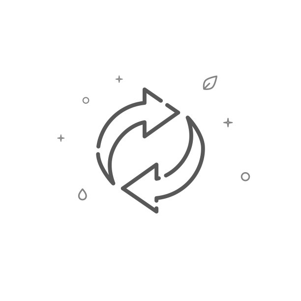 回收简单的矢量线图标。环境保护标志。光背景。可编辑的中风图片下载