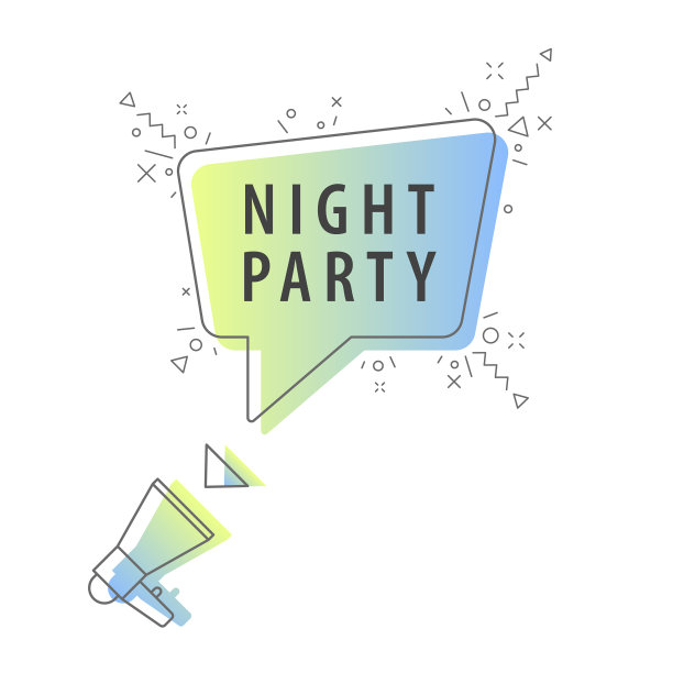 演讲者和口号之夜派对图片下载