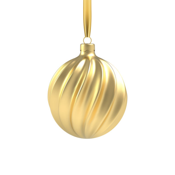现实的金色圣诞树玩具的形式的螺旋。图片下载
