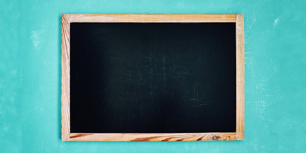 带木框的黑色黑板图片下载