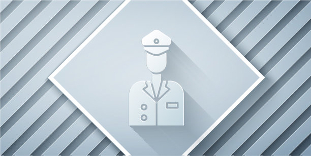 剪纸试点图标孤立在灰色背景图片下载