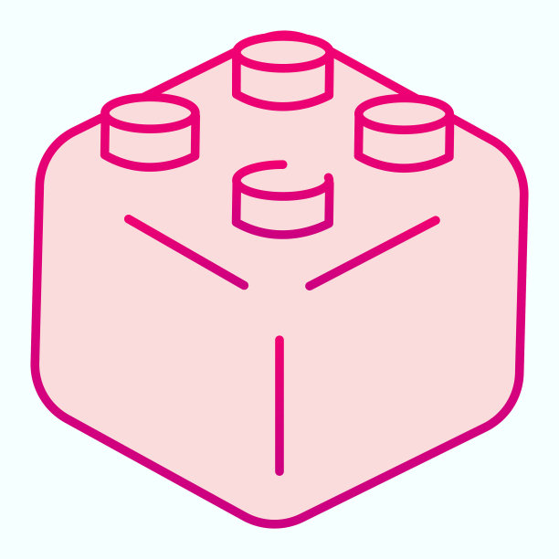 玩具构造器平面图标儿童教育玩具图片下载