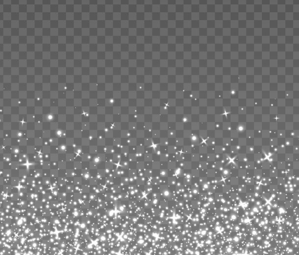 飞翔的银光，抽象的发光粒子，白色的星尘。圣诞的光芒和火花。奢华的背景。图片下载