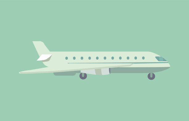 飞机飞行离开轨迹矢量插图图片下载