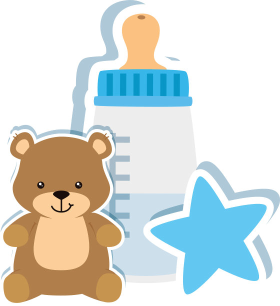 巴博特牛奶，泰迪熊和星星图片下载