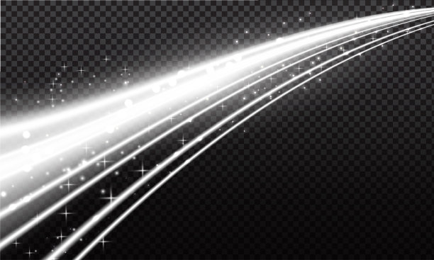 雪花粉。白色的风和轻盈的雪道，设计元素为圣诞，新年假期上的黑色背景。白色的波浪状痕迹和粉末。矢量插图。图片下载