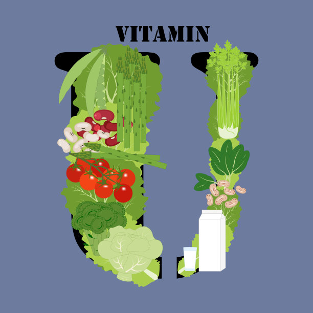 维生素U健康营养丰富的食物载体说明图片下载