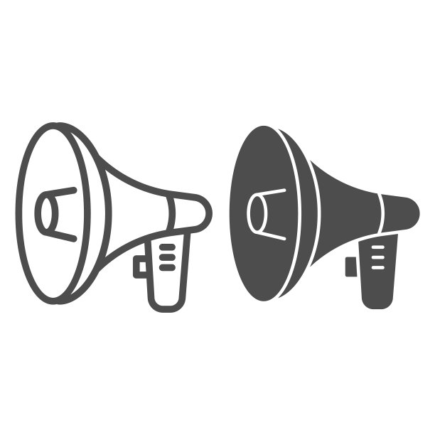 扩音器线性图标图片下载