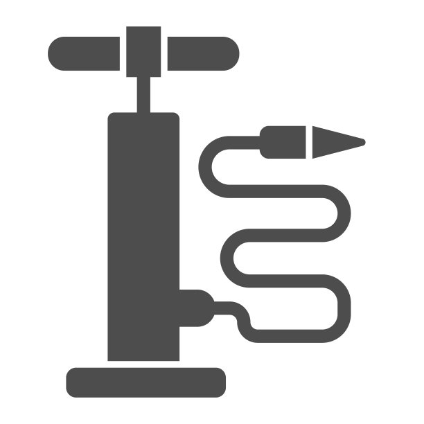 气泵固体图标，自行车概念，手气泵标志在白色背景，自行车泵图标在字形风格的移动概念和网页设计。矢量图形。图片下载