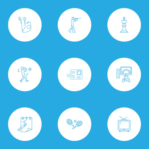 霍比肯斯线风格集网球象棋图片下载