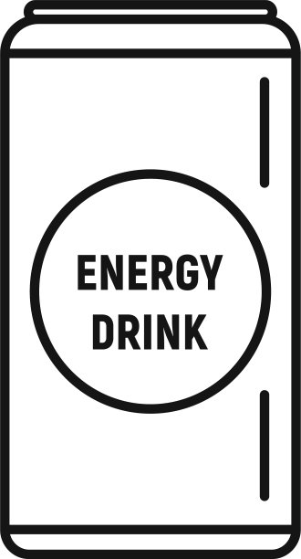 能量饮料可以图标轮廓风格图片下载
