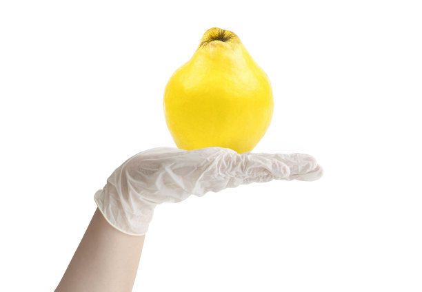 温ince大流行性冠状病毒covid-19白手套卫生水果和蔬菜图片下载