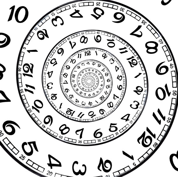 看脸。无限的时间概念。Droste效应图片下载