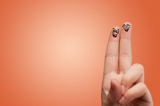 漂亮的手指微笑着图片下载