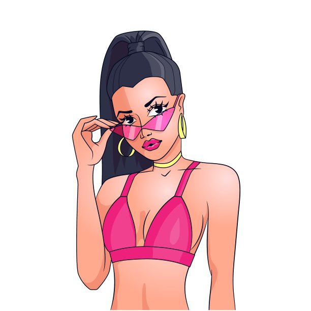 穿着比基尼的漂亮年轻性感女人图片下载