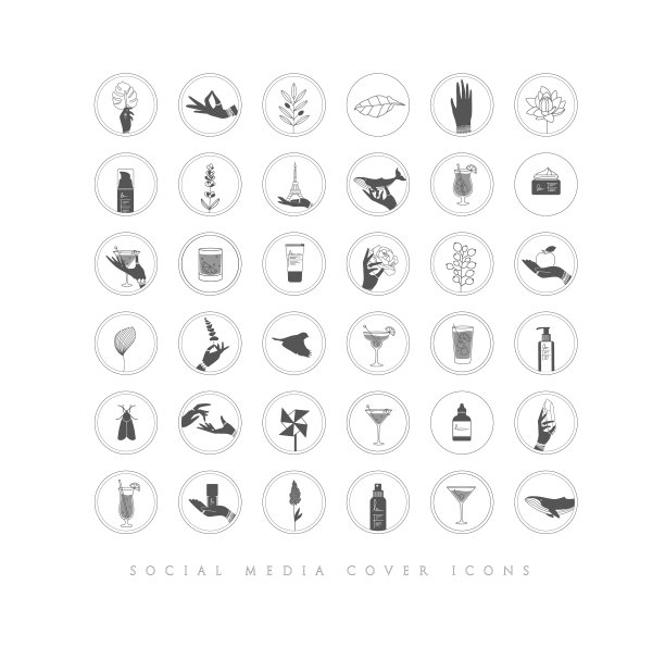 手和化妆品社交媒体封面图标图片下载