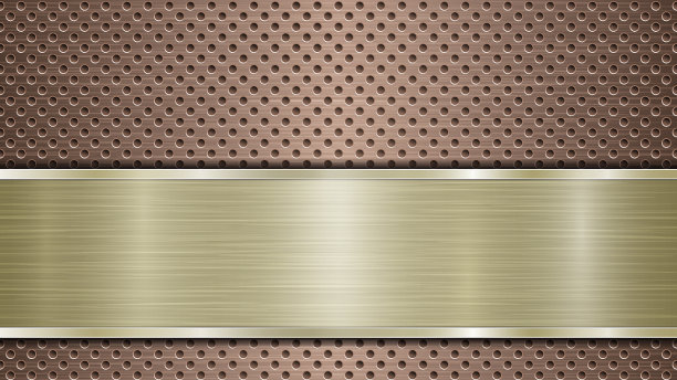 金属背景与孔和抛光板图片下载