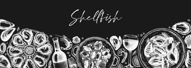 海鲜酒横幅设计。图片下载