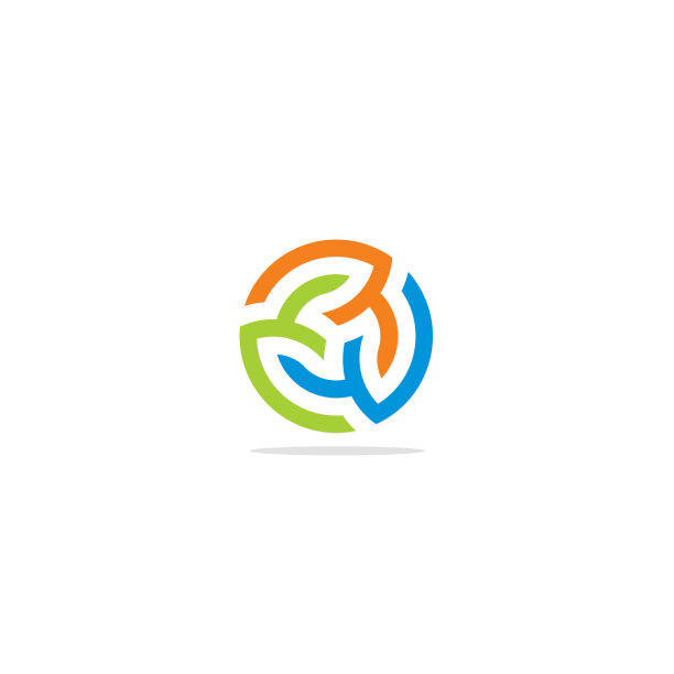 圆形抽象彩色Logo图片下载