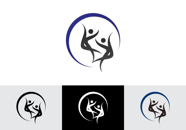 有趣的人健康生活标志模板图标图片下载