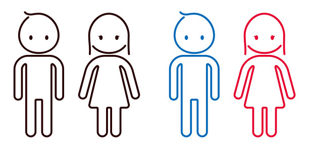 男女、性别符号、标志、标志、厕所或厕所图片下载