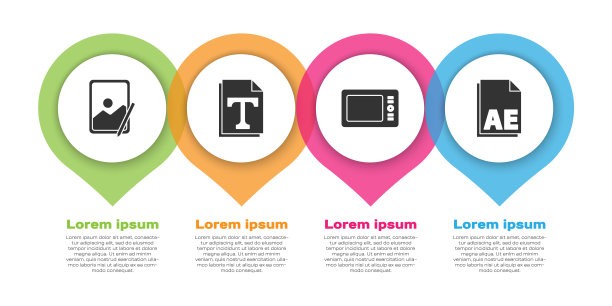 设置图形板，文本文件文件，图形板和AE文件文件。业务信息模板。向量图片下载