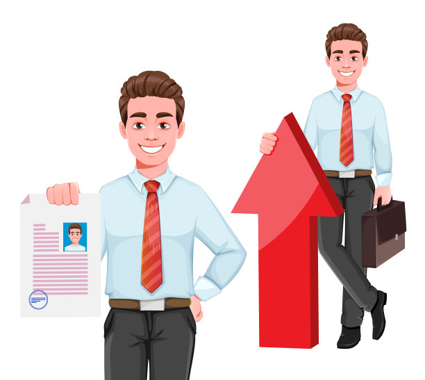 穿着商务服装的英俊商人。图片下载