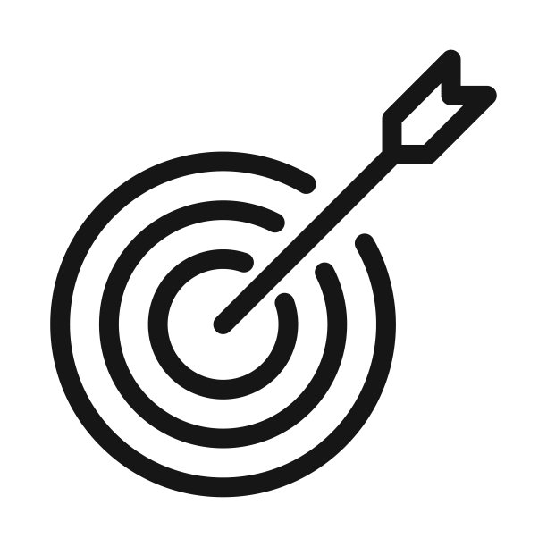带箭头图标的靶心，矢量隔离符号图片下载