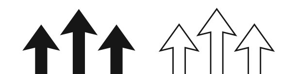箭头增长图标。矢量向上的象征。每股收益10。图片下载