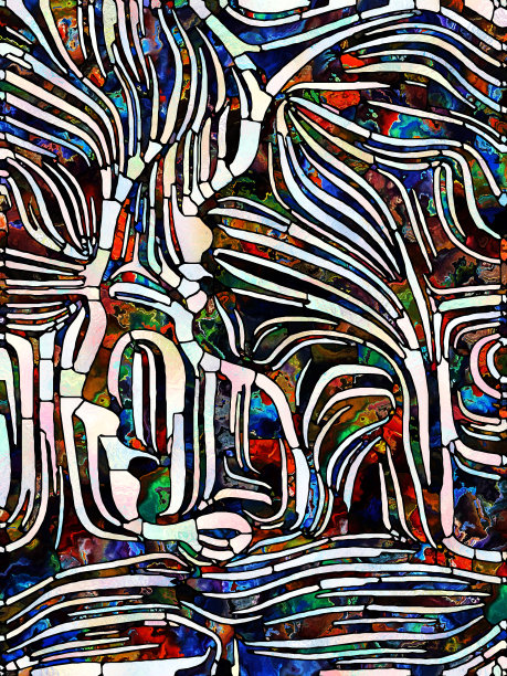 彩色玻璃的协同效应图片下载