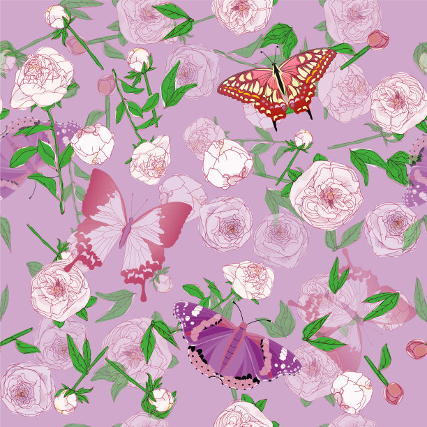 蝴蝶和叶的茎和花序图片下载