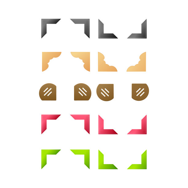 相册中用于拍照的一套角。图片下载