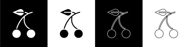 设置赌场老虎机樱桃标志图标图片下载