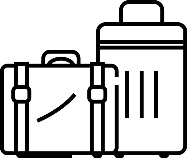 大箱包线图标概念标志轮廓图片下载