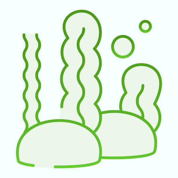 海草平面图标海草水生植物图片下载