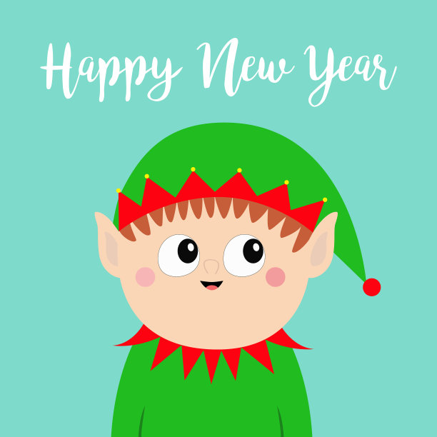 圣诞老人小精灵头像新年快乐图片下载