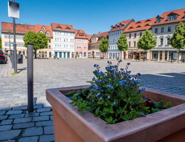 图林根州阿波达市场广场图片下载