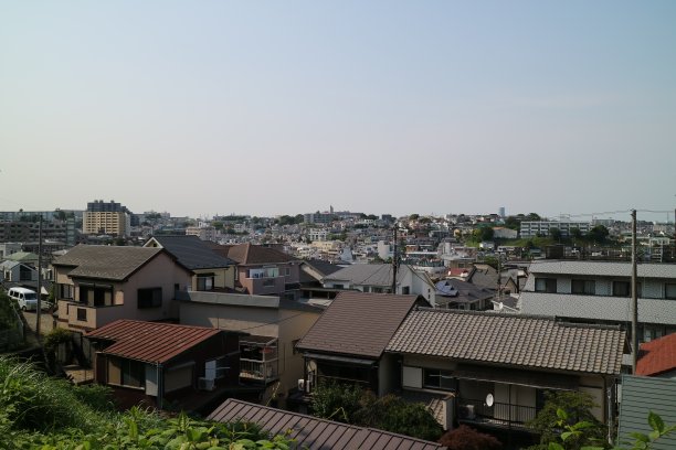 日本山上的住宅图片下载