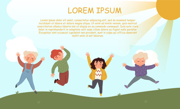 男孩和女孩在一起快乐地玩图片下载