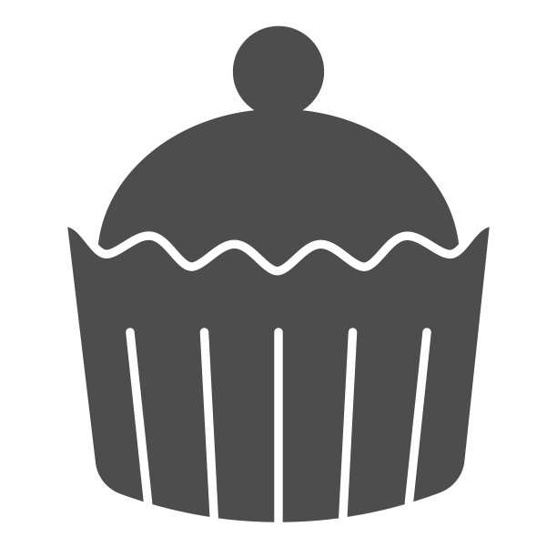 蛋糕实心图标生日派在烤盘图片下载