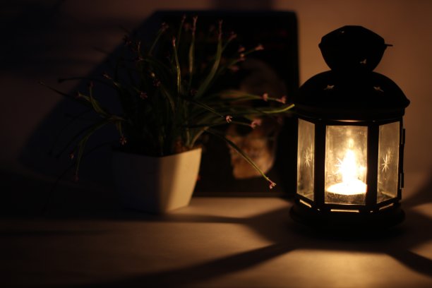 带有小花的蜡烛图片下载