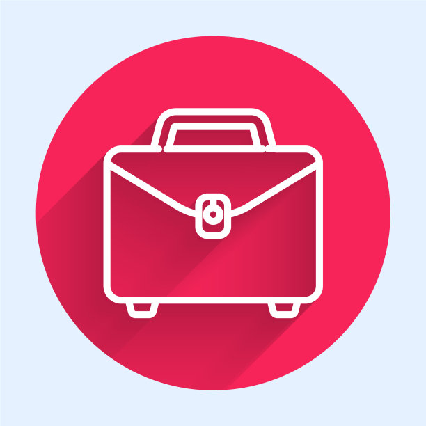 公文包图标用白线隔开图片下载