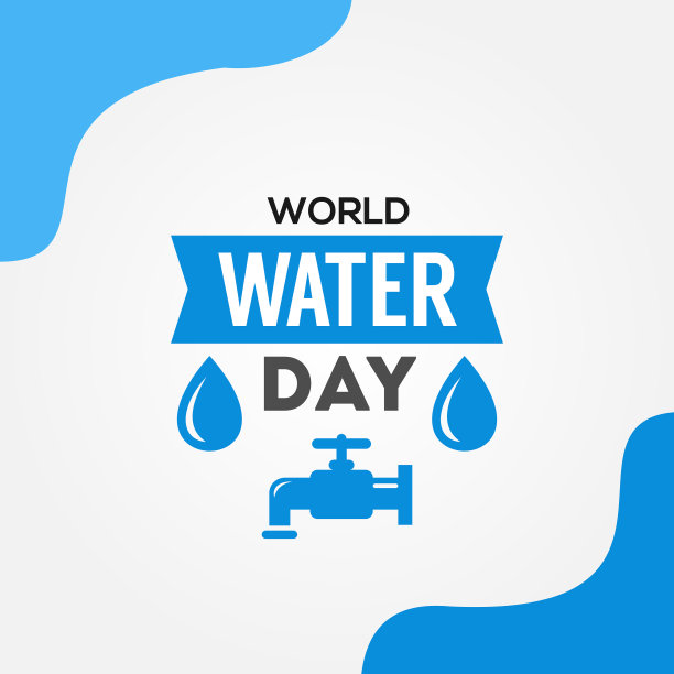 世界水日设计为横幅或背景图片下载