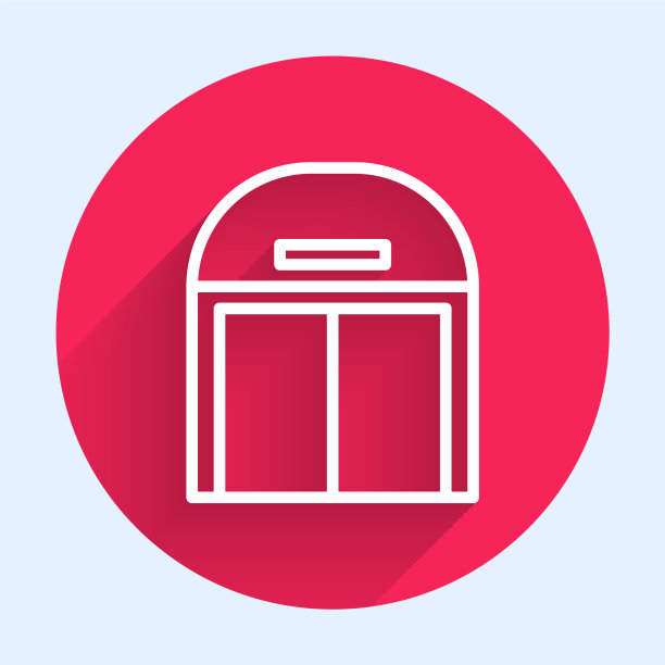 飞机机库图标白线与长隔离图片下载