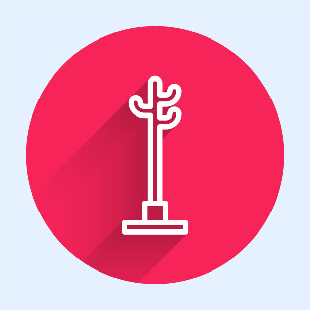 白色线外套站图标孤立与长图片下载