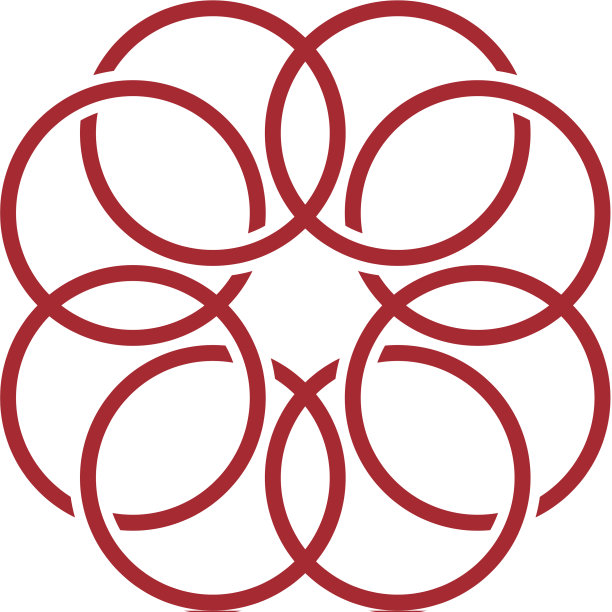 红色的环形花瓣图案模板设计图片下载