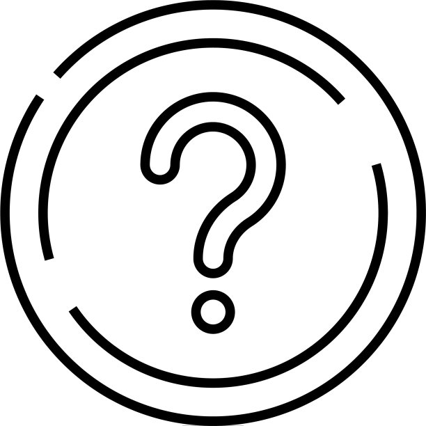 大问题线图标概念标志轮廓图片下载