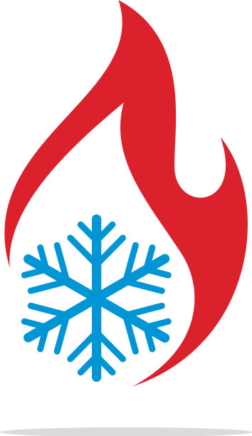 热和冷的标志模板设计图片下载