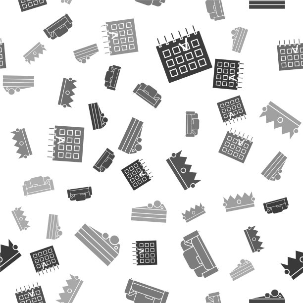 设置详细日历沙发皇冠和蛋糕上图片下载