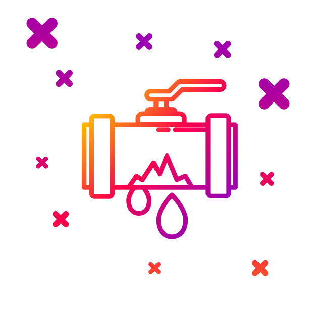 金属管彩色线断裂漏水图片下载